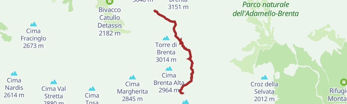 Route map: Ferrata Felice Spellini